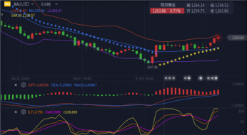 指点迷金：7.9美元折戟黄金怒刷1265一线！6.10午夜黄金还会跌吗？