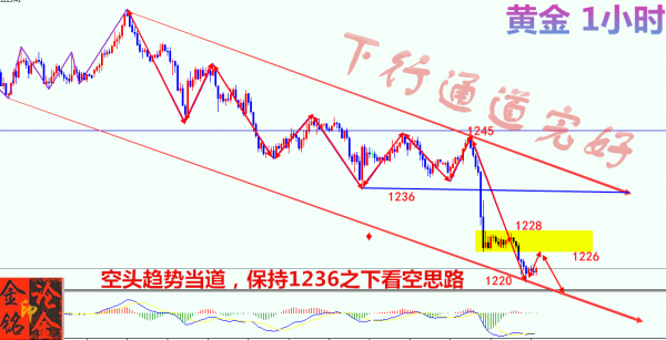 现货黄金空头再次加剧下行，鲍威尔今晚或再放狠招。