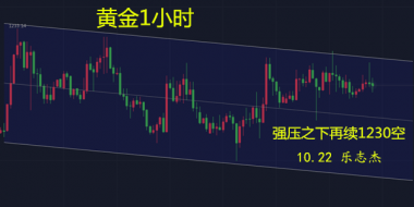 乐志杰：10.22黄金多头屡次上破无果，今日再续1230下空