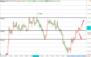帮主：11.19黄金千二抄底继续看突破，原油操作建议！