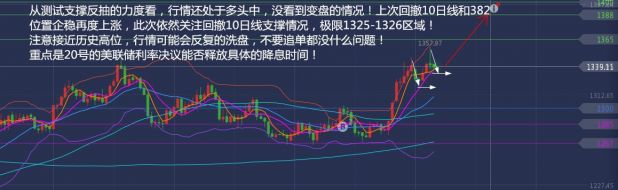 单晨金：6.17黄金还能做多吗？黄金欧美盘走势分析！