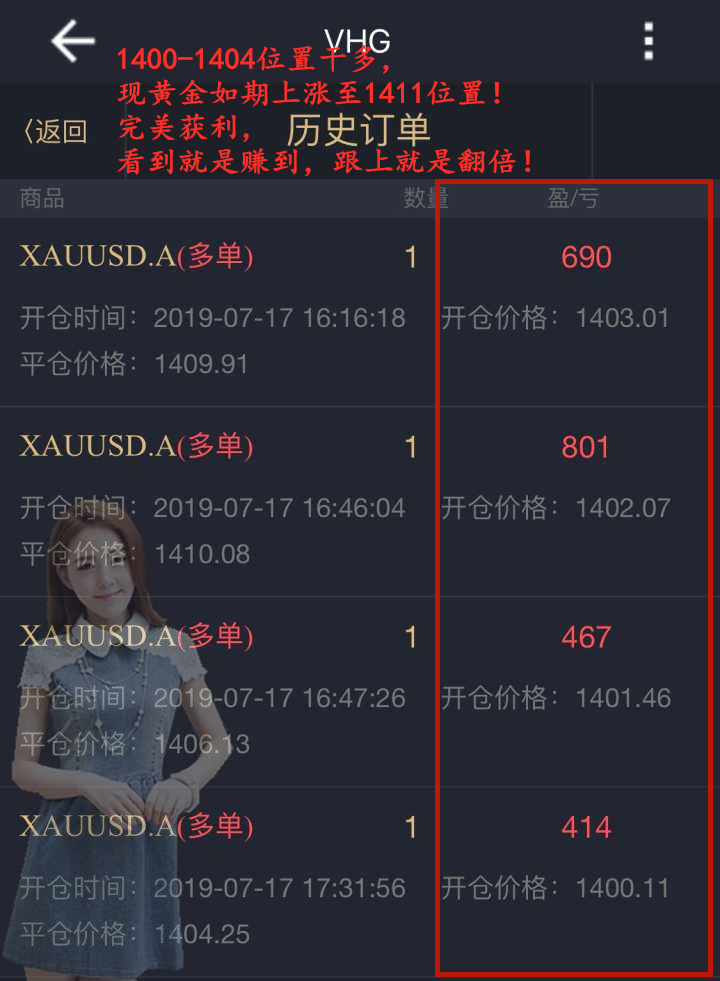 张雅源：7.17晚间黄金如期上涨，准确把握区间干多利润源源不断